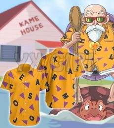 Shirts Summer Shirts Master Roshi 3d All Over Printed Hawaiian Shirt Men's for Women's Haruku Casual Shirt Unisex