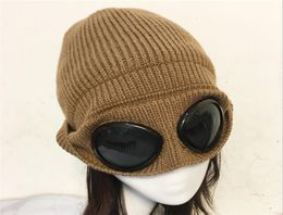 Sweater hat with thick knit hat aviator sunglasses multipurpose hat men and women ski cycling winter cold7963903