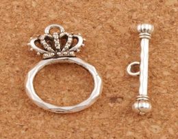 Crown Bracelet Toggle Clasp 100pcslot Antique Silver Fit Bracelets L864 Jewelry Findings Components 153x237mm4991018