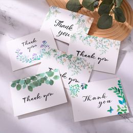 THANKYOU Greeting Card With Envelope Thicken Fresh Flower Thank Postcard Graduation Wedding Thanksgiving Greeting Cards 6Pcs/Set BH8169 FF