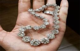 Handmade Female Tennis bracelet 8mm 5A Cz stone Silver Party Wedding bracelets for women Bridal Fashion Jewelry7221878