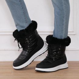 Boots Winter Woman Snow Boot 2023 Waterproof Thicken Warm Plush Botas Mujer Platform Ankle Non Slip Cotton Padded Shoes