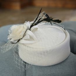 Wool Fedoras Hat For Women Hat Fashion Bow-Knot Cap Vintage Elegant Female Cap Brand Soft Girls Chapeu Gauze Formal Hat 231225