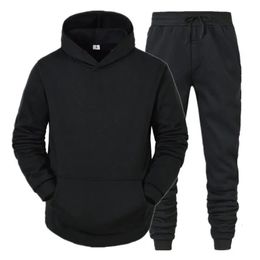 Men's Hooded Sweatshirts and Men Pants Casual Men's Tracksuit Sportswear Autumn Winter Men Suit Men's Clothing Leisure Sets Male 231226