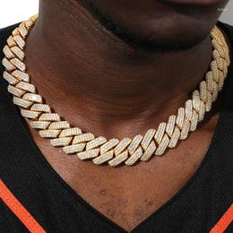 Chains Men Hip Hop Chain Necklace 19mm Heavy Zirconia Cuban Iced Out Bling Luxury Male Jewellery For Gift