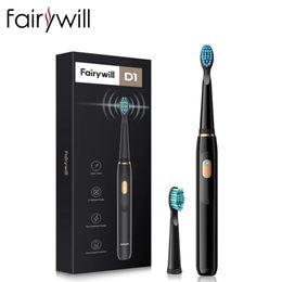 Toothbrush Fairywill Sonic Electric Toothbrush 551 D1 Timer Brush 4 Modes Usb Rechargeable Tooth Brushes for Adult