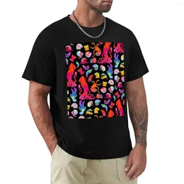 Men's Polos Cephalopod Sleeveless Top Summer Clothes Black T Shirt Aesthetic T-shirt