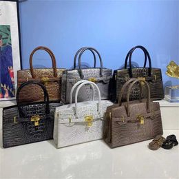 18% OFF Designer bag Women's bags are popular this year with trendy crocodile pattern handbag and large capacity