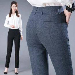 Women's Pants High Waist Formal Ankle Length Women Casual Classic Slim Pantalones Korean Office Pencil Sweatpants Straight Suit Trousers