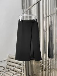 Skirts 2023Spring And Summer Women's Niche Fashion Simple Wind Long Style High Waist Slit Western Half Skirt