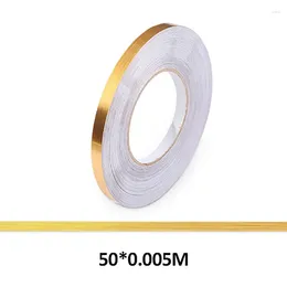 Wall Stickers 50x0.05m Floor Gap Sealing Foil Tape Waterproof Gold Silver DIY Copper Strip Sticker Seam Home Decor