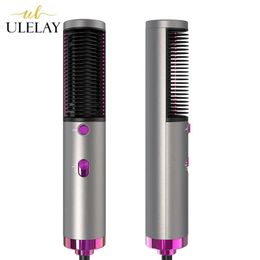 Dryers Ulelay 2021 New Onestep Dryer Brush Straightener Professional Hair Dryers and Straightening Comb Household Hair Beauty Styler