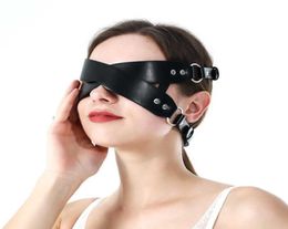 Fashion Leather Harness Mask Bdsm Sexy Cosplay Poppit Game Erotic Blindfold Masquerade Erotic Halloween Carnival Party Masks Q08068220183