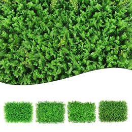 Decorative Flowers Artificial Plant Backdrop Green Panel Simulation Lawn Home Decoration Wall Fake Grass Garden