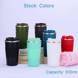 Cross Border Exclusive Third-generation Stainless Steel Coffee Cups, Double-layer Vacuum Coloured Spray Moulded American Cola Cups, Creative