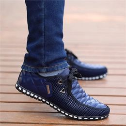 Men Leather Shoes Autumn Men's Casual Breathable Light Weight White Sneakers Driving Pointed Toe Business 231227