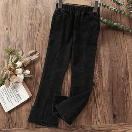 Trousers Children Black Jeans For Girls Pants Baby Spring Autumn Clothes Teenagers Outfits Kids 6 8 9 10 11 12 Years