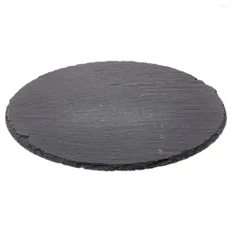 Dinnerware Sets Slate Round Cheese Board Natural Stone Tray For Serving Charcuterie Sushi Appetizers And Mor