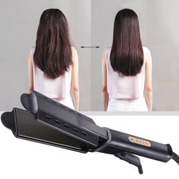 Wide Plate Flat Iron Professional Alloy Hair Straightener Temperature Adjustable Straightening Venting Styling Tool 231227