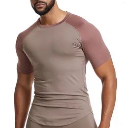 Men's T Shirts Spring And Summer Solid Color Quick Drying Breathable Tights Tee Mens Long Men Turtle Neck Top For