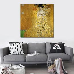 Paintings Famous Gustav Klimt Oil Painting Portrait of Adele Bloch Bauer I Canvas Art Handmade Romantic Artwork Wall Decor