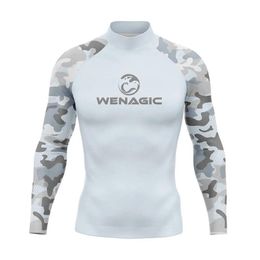 Wear Rash guard for Men Surfing Clothes Swimsuit Rashguard Surf Wear Uv Protection Water Sport Long Sleeve Tshirt Swimwear Suit