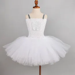 Girl Dresses Pure White Fluffy Tutu Dress For Girls Tooth Fairy Costume Baby Birthday Party Tulle Kids Halloween 0-12Y