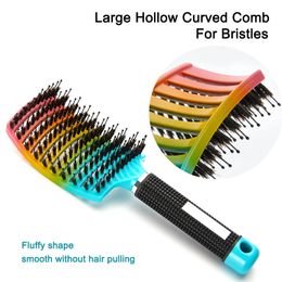 Hair Scalp Massage Comb Hairbrush Relief Stress Men Women Wet Curly Detangle Hair Brush For Salon Hairdressing Styling Hair Care 231227