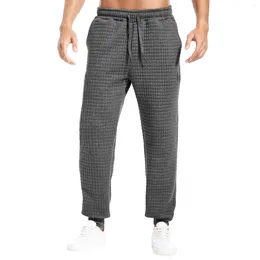 Men's Pants Classic Waffle Plaid Plus Size Loose Men Casual Style Baggy Trousers Oversized Harem Jogging Harajuku Joggers