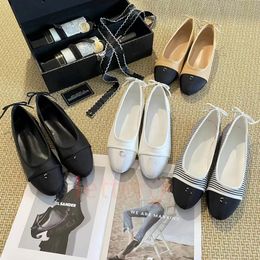 Channel Sandal Chanellies Chanells Luxury Paris designer shoes Ballet Flats Shoes Women brands Quilted Black Genuine Leather Slip on Ballerina Round Toe Ladie Z1EM
