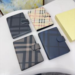 Designer Brand Womens Wallet Luxury Brand Plaid Women's Notebook Diary Book Famous Designer Men's Coin Purses With Coin Holders Clutch Bags Purses Books Holiday Gift