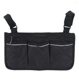 Storage Bags Wheelchair Side Bag Armrest Organizers With Reflective Strip Scooters Mobile Chairs Pouches Large Capacity