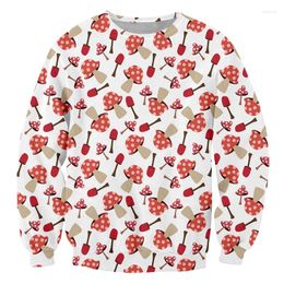 Men's Hoodies IFPD EU Size Casual Sweatshirt Cool Print Mushroom 3D Women/men's Long Sleeve Shirts Fitness Plus Pullovers Drop