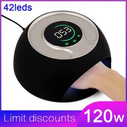 LED UV Lamp Nail For Drying Gel Polish UV Light For Gel Nails With LCD Touch Screen Smart Sensor Nail Lamp Manicure Machine 231227