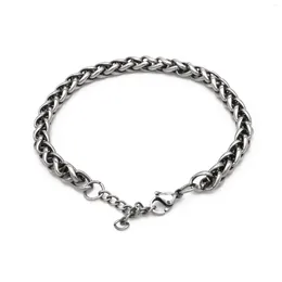 Link Bracelets Desiroman 6mm Simple Stainless Steel Men Curb Cuban Chain Fashion Women Bracelet Wrist Jewellery Gift Party