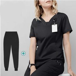 YL039 Surgical Overalls Medical Uniform Two Piece Pants Scrubs Hospital Workwear Health Nurse Dental Operating Room Hand Washing Suit Doctor jacketstop loe