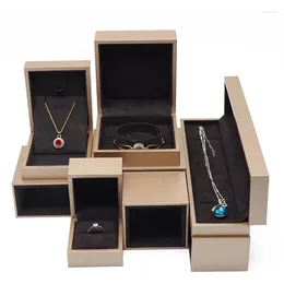 Jewellery Pouches Gold Leatherettre Paper Boxes And Packaging Christmas Gift Box Wedding Ring Bracelet Bangle Pendant Box.