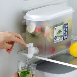 3.5L Freezer Water Jug Cold Lemon Juice Pitcher Beverage Drink Dispenser Drinkware Leak Free Refrigerator Kettles 231227