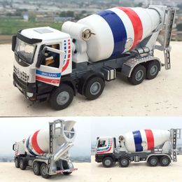 Exquisite alloy cement mixer truck model 1 50 construction toy in original packaging 231227