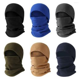 Berets Polar Coral Fleece Balaclava Hat Winter Warm Soft Scarf Caps Sports Windproof Head Cover Outdoor