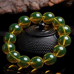 Strand Mexico 5A Water Purification Blue Amber Bracelet Beads Ring For Men And Women Ornaments