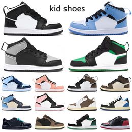 Crianças 1 1S Sapatos de basquete Criano Jumpman 1s tênis Kid Sapato Preschool PS Designer atlético Treinadores Infantil meninos meninos Sapatos externos Sapatos baixos para crianças