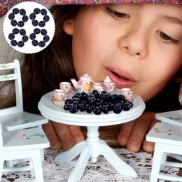 Party Decoration 50 Pcs Simulation Blueberry Blueberries Model Artificial Decor Fake Fruit Ornament Resin