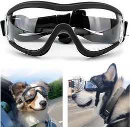 Dog Sunglasses Dog Goggles Adjustable Strap for Travel Skiing and Anti-Fog Dog Snow Goggles Pet Goggles for Medium to Large Dog 231227