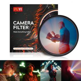 Streak Filters Soft Blue Rainbow Star Light White Orange Line Flare Camera lens 52 55 58 62 67 72 77 82MM Filtro 231226