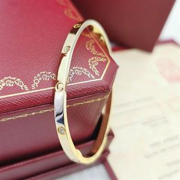 Bangle AAA TOP High quality fashion bangle bracelets stainless steel Bracelet Famous Luxury Designers Brand Jewellery women Couple S242C