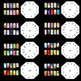 Crystal Ophir 20pcs/set Airbrush Nail Art Stencils 200 Patten Air Brush Paint Nail Stickers Nail Template Sheets Nail Tools Jfh11