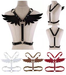 Belts 1pc Sexy Fashion Women Men Gothic Handmade PU Leather Harness Body Bondage Waist Strap Punk Rock Stylish Angle Wings VestBel1611486