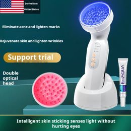 Red and blue light acne removal instrument laser face acne removal mark household size LED Colour photon rejuvenation beauty instrument Hifu Alma