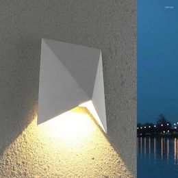 Wall Lamp Black White 5W LED Waterproof Indoor Outdoor For El Shop Home Garden Corridor Bedroom Living Room Decoration